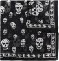 Alexander mcqueen Zwart gotisch zijden sjaal met schedel motief Zwart Heren - Thumbnail 1