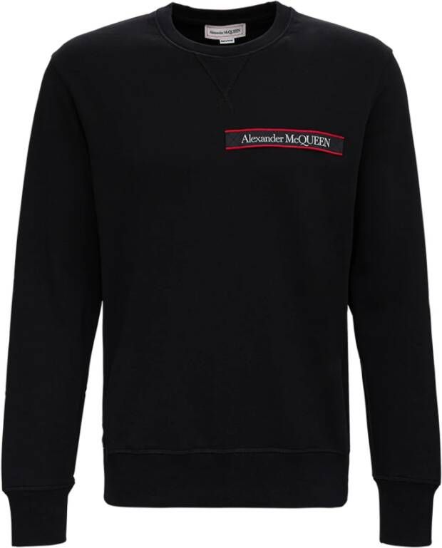 Alexander mcqueen Zwart Katoenen Sweatshirt met Logo Zwart Heren