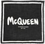 Alexander mcqueen Zwart Logo Print Wollen Sjaal Zwart Dames - Thumbnail 1