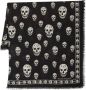 Alexander mcqueen Zwart Skull-print Wollen Sjaal Black Dames - Thumbnail 1