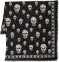 Alexander mcqueen Zwart Skull-print Wollen Sjaal Zwart Dames - Thumbnail 1