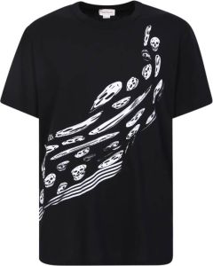 Alexander mcqueen Zwart T-shirt met eigentijds print voor heren Zwart Heren