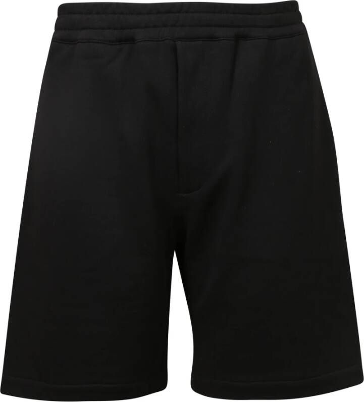 Alexander mcqueen Zwarte Katoenen Shorts met Elastische Taille Zwart Heren