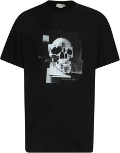 Alexander mcqueen Zwarte Katoenen T-shirt met Skull Print Zwart Heren