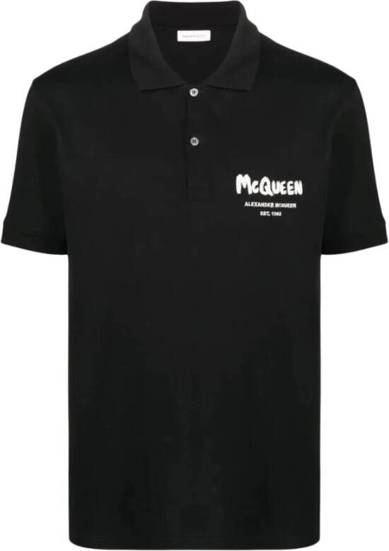 alexander mcqueen Zwarte Polo Shirt Ss22 Zwart Heren