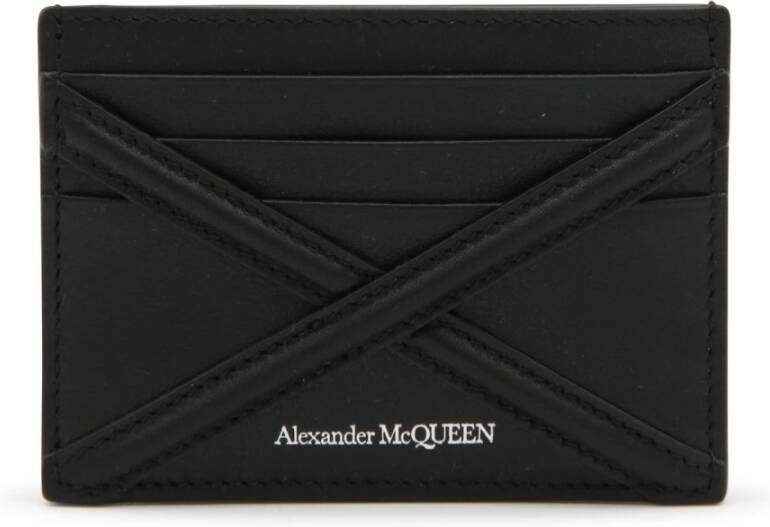 alexander mcqueen Zwarte Portemonnees Collectie Zwart Heren