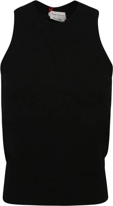 Alexander mcqueen Zwarte Racer Vest voor Vrouwen Zwart Dames