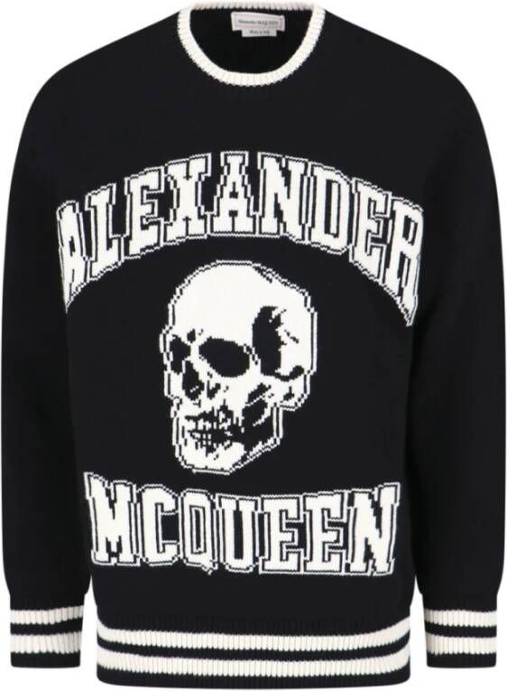 alexander mcqueen Zwarte Sweaters van Zwart Heren
