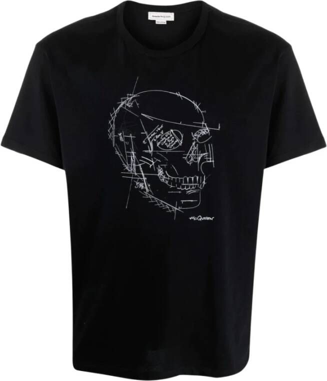 Alexander mcqueen Zwarte t-shirt schedel Zwart Heren