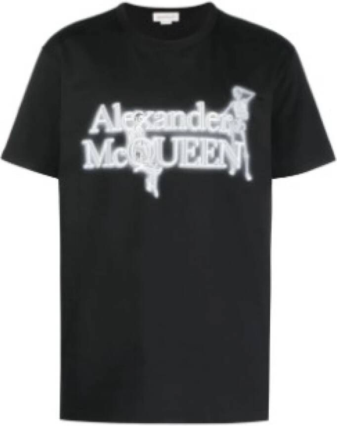 Alexander mcqueen Zwarte T-shirts en Polos van McQueen Black Heren