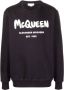 Alexander mcqueen Zwart Katoenen Oversized Sweatshirt Stijlvol en Comfortabel Black Dames - Thumbnail 1