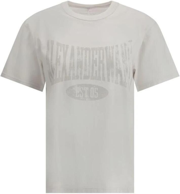 Alexander wang Iconische Monogram Grafische T-shirt White Dames