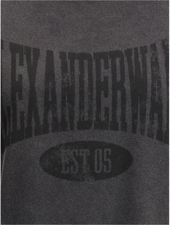 Alexander wang Monogram Grafisch Katoenen T-shirt Black Dames - Foto 2