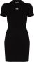 Alexander wang Zwarte Logo Aansluitende Mini Jurk Black Dames - Thumbnail 1