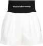 Alexander wang Wijde katoenen en nylon shorts met merk tailleband White Dames - Thumbnail 1