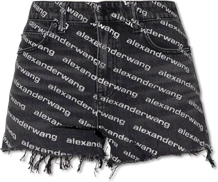 alexander wang Shorts met logo Zwart Dames