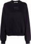 Alexander wang Zwart Logo Print Sweatshirt met Ronde Hals Black Dames - Thumbnail 2