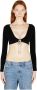 Alexander wang cropped cardigan in cotton chenille Black Dames - Thumbnail 1