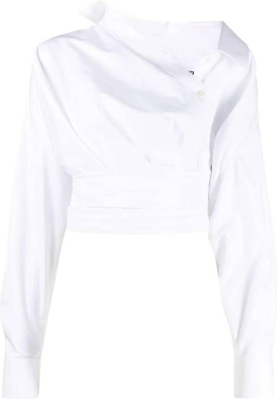alexander wang Witte Wrap Shirt met V-Hals Wit Dames