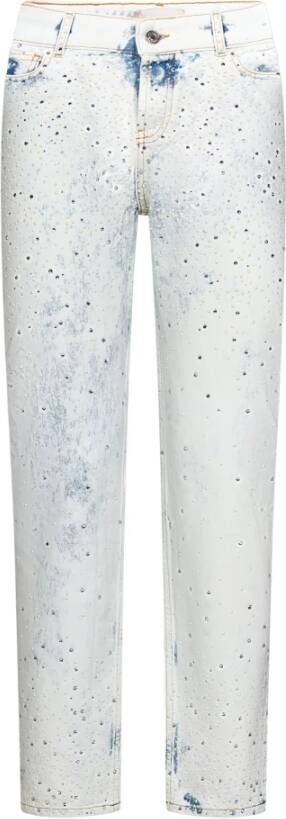 Alexandre Vauthier Witte Jeans met Kristalborduursel en Kralen White Dames