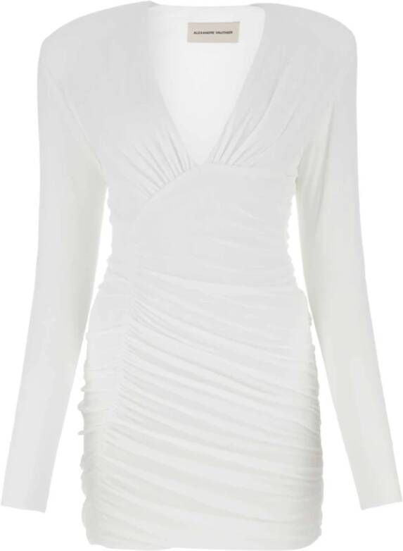 Alexandre Vauthier Witte viscose blend mini -jurk White Dames