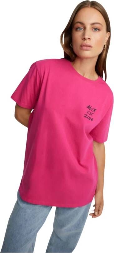 Alix The Label Alix 2014 T-shirt van rijke jerseykwaliteit Roze Dames