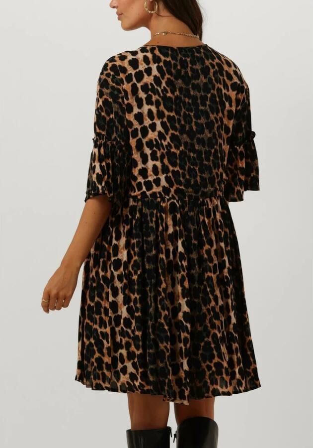 ALIX THE LABEL Dames Jurken Ladies Woven Animal Dress 1 Bruin - Foto 2