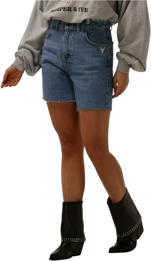 Alix The Label Blauwe Geweven Dames Shorts Blue Dames - Foto 4
