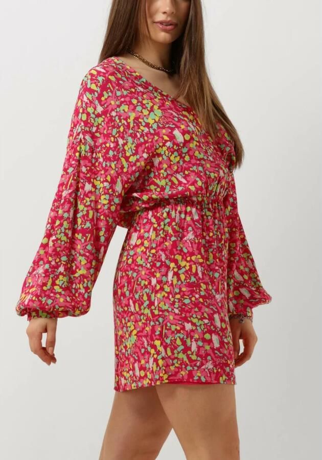 ALIX THE LABEL Dames Jurken Ladies Woven Floral Wrap Dress Roze - Foto 6