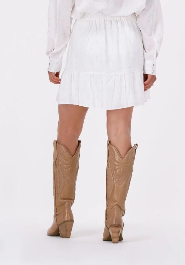 ALIX THE LABEL Dames Rokken Woven Bull Linen Lyocell Skirt Gebroken Wit - Foto 2