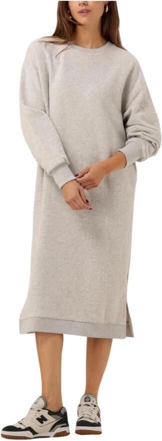 ALIX THE LABEL Dames Jurken Ladies Knitted Midi Sweat Dress Grijs - Foto 3