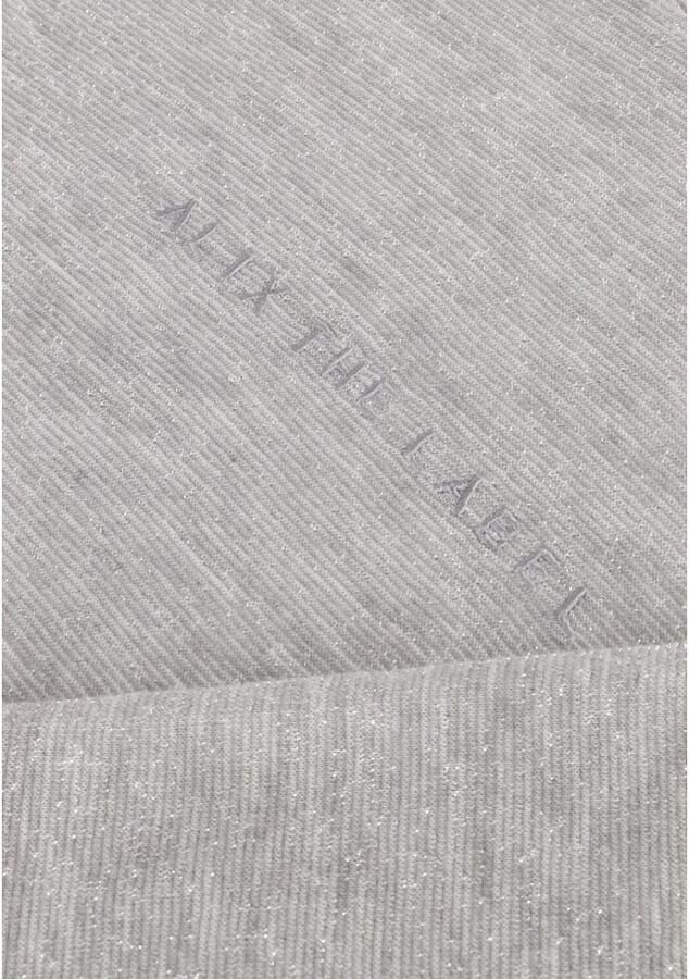 ALIX THE LABEL Dames Tops & T-shirts Ladies Knitted Sheer T-shirt Zilver