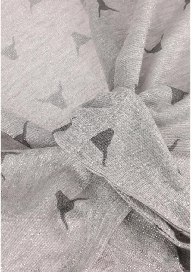 ALIX THE LABEL Dames Tops & T-shirts Ladies Knitted Sheer Bull Wrap Top Zilver - Foto 1