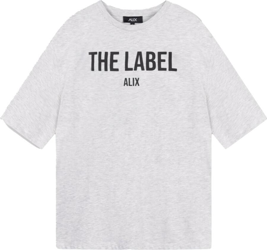 ALIX THE LABEL Dames Tops & T-shirts Ladies Knitted The Label Tshirt Grijs - Foto 3