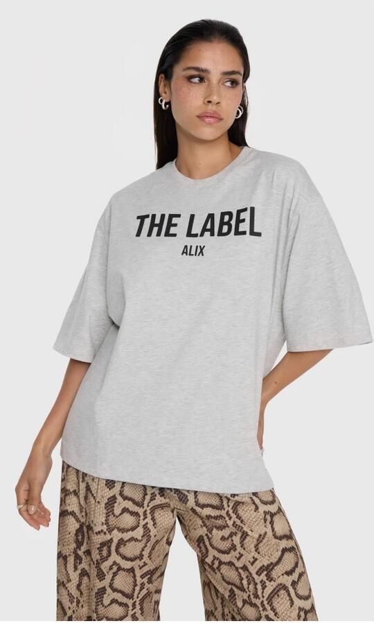 ALIX THE LABEL Dames Tops & T-shirts Ladies Knitted The Label Tshirt Grijs - Foto 2