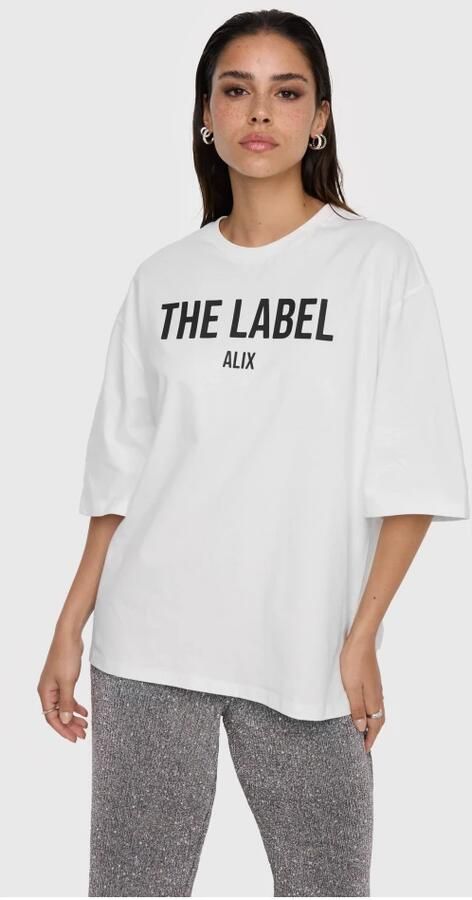 ALIX THE LABEL Dames Tops & T-shirts Ladies Knitted The Label Tshirt Wit - Foto 2
