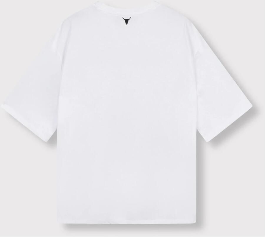 ALIX THE LABEL Dames Tops & T-shirts Ladies Knitted The Label Tshirt Wit