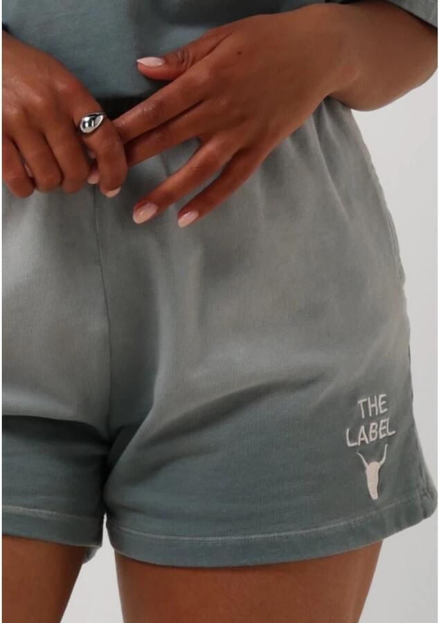 ALIX THE LABEL Dames Broeken Ladies Knitted Sprayed Sweat Shorts Grijs