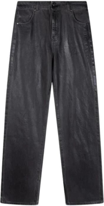 Alix The Label Gecoate Denim Broek met Flatterende Pasvorm Black Dames
