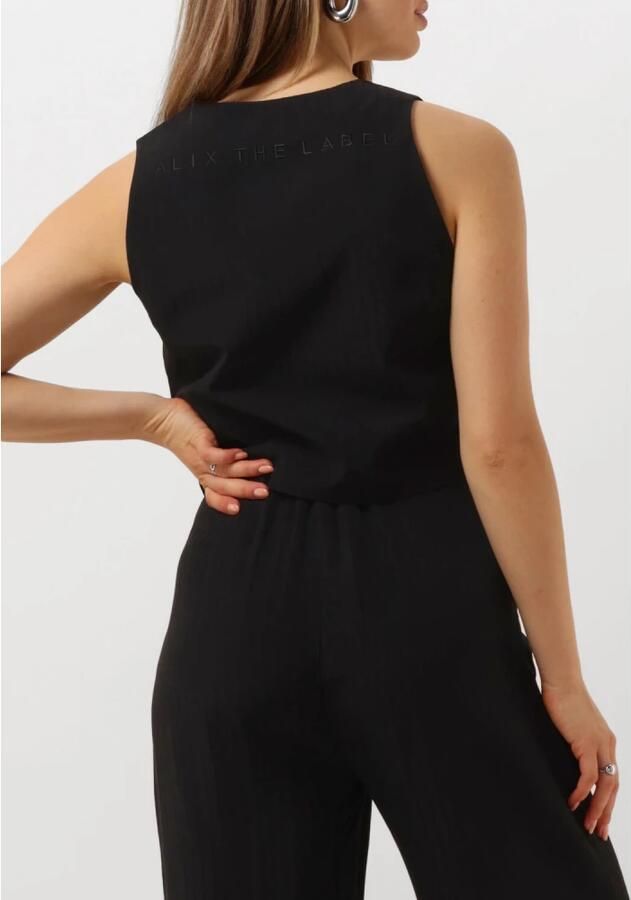 ALIX THE LABEL Dames Blazers Ladies Woven Stripy Waistcoat Zwart - Foto 5