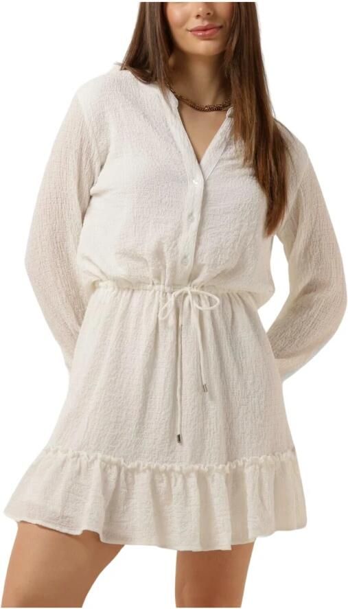 ALIX THE LABEL Dames Jurken Ladies Woven Structured Chiffon Dress Ecru - Foto 3