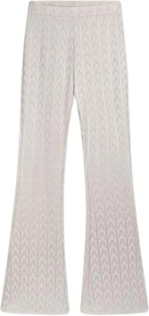Alix the Label high waist flared broek met all over print beige