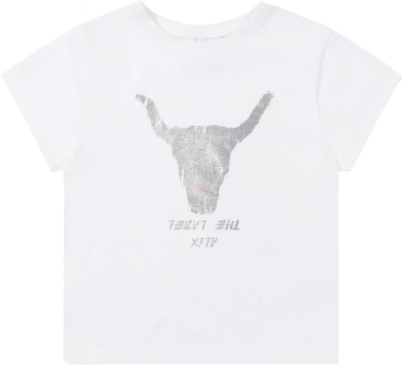 ALIX MINI Meisjes Tops & T-shirts Knitted Bull T-shirt Wit - Foto 3