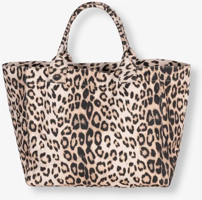 Alix The Label Luipaard Canvas Shopper voor vrouwen Brown Dames - Foto 4