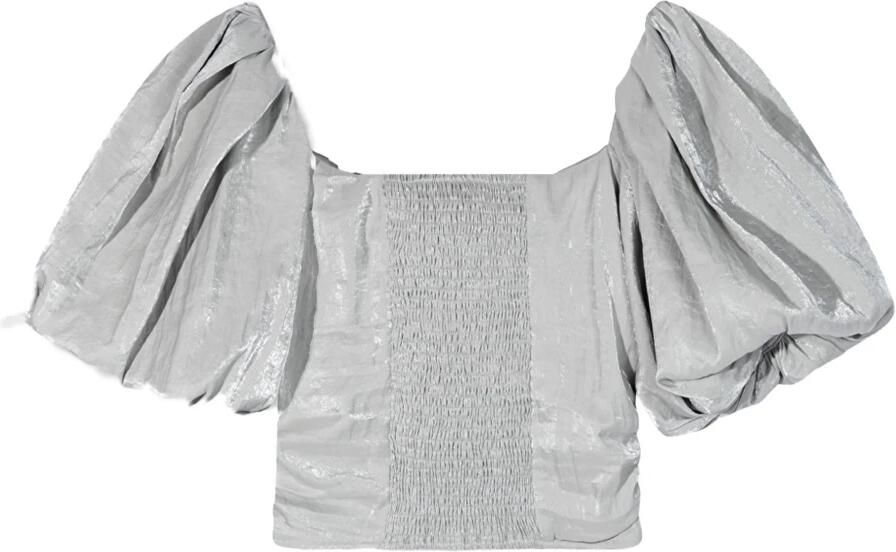 Alix the Label blouse met panterprint en pailletten beige bruin - Foto 3