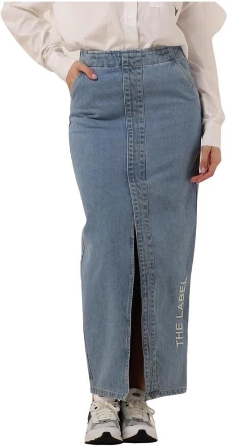 ALIX THE LABEL Dames Rokken Ladies Woven The Label Maxi Denim Skirt Blauw - Foto 3
