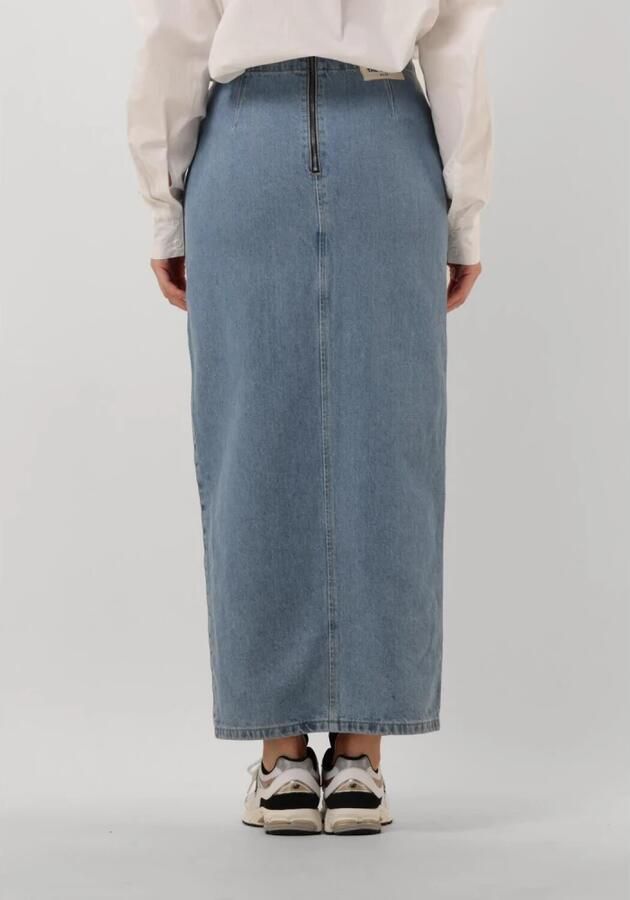 ALIX THE LABEL Dames Rokken Ladies Woven The Label Maxi Denim Skirt Blauw - Foto 2