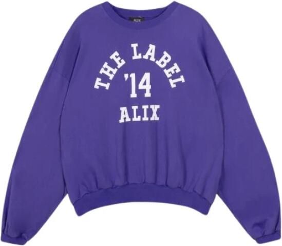 Alix The Label Gebreide Gewassen Dames Trui Purple Dames