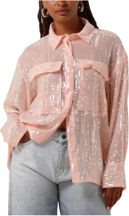 ALIX THE LABEL Dames Blouses Ladies Woven Sequin Blouse Roze - Foto 3