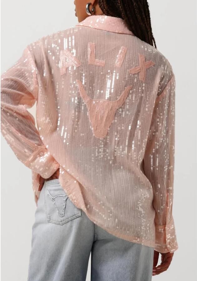 ALIX THE LABEL Dames Blouses Ladies Woven Sequin Blouse Roze - Foto 2